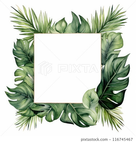 Palm Leaf isolated on white background 116745467