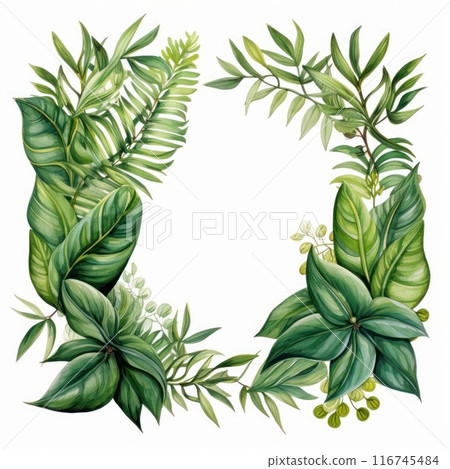SplitLeaf Philodendron isolated on white background SplitLeaf Philodendron isolated on white background 116745484