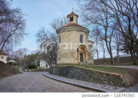 The Rotunda of St Martin in Vysehrad historic fort in Prague, Czech Republic 116745561
