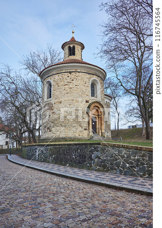 The Rotunda of St Martin in Vysehrad historic fort in Prague, Czech Republic The Rotunda of St Martin in Vysehrad historic fort in Prague, Czech Republic 116745564