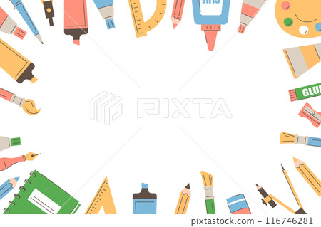 Back to school banner with empty space vector 116746281