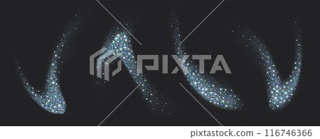 Holographic glitter splashes, shiny iridescent confetti, shimmer spray effect 116746366