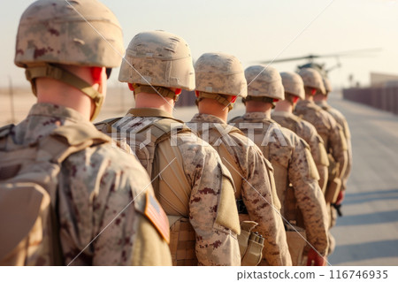 Military Insertion: US Marines Descending 116746935