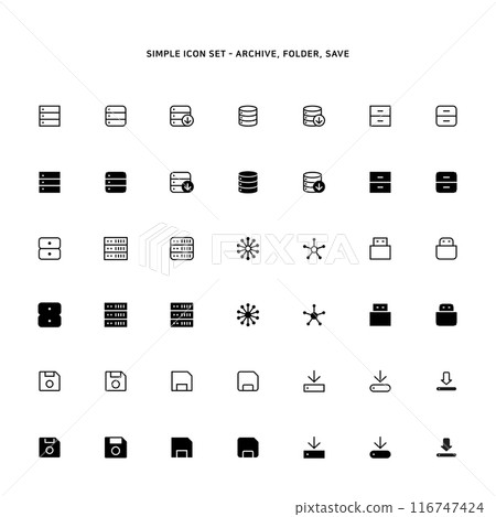 Icon about server and storage 116747424