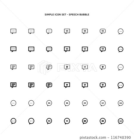 Speech bubble icon based on message status Speech bubble icon based on message status 116748390