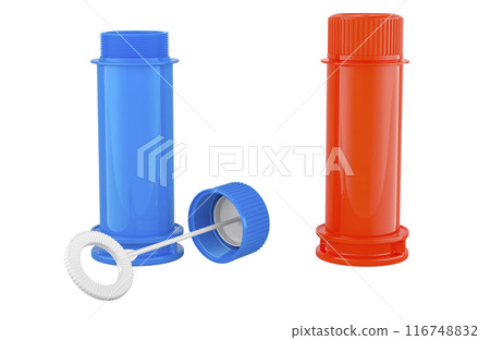 Soap Bubble Bottles, 3D rendering 116748832