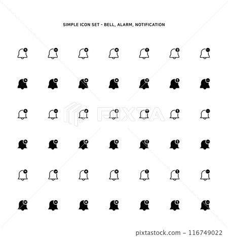 Bell icon based on alarm type 116749022