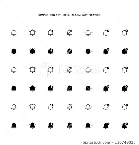 Bell icon based on alarm type 116749025