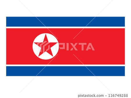 National flag North Korea National flag North Korea 116749288