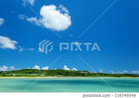 The beautiful sea of Itoman City in the southern part of the main island of Okinawa The beautiful sea of Itoman City in the southern part of the main island of Okinawa 116749549