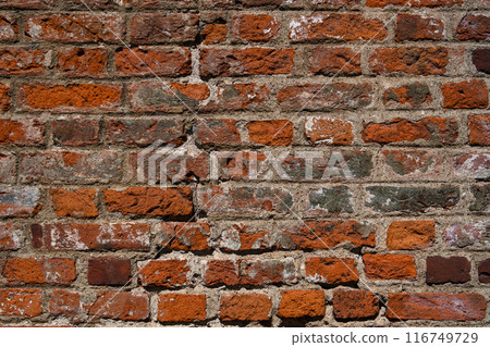 Background of old vintage brick wall 1 Background of old vintage brick wall 1 116749729