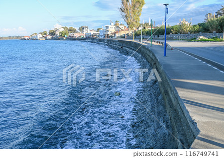 promenade overlooking the Mediterranean Sea in Cyprus 6 116749741