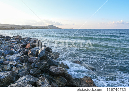 view of the Mediterranean Sea mountain and old railway 3 view of the Mediterranean Sea mountain and old railway 3 116749783