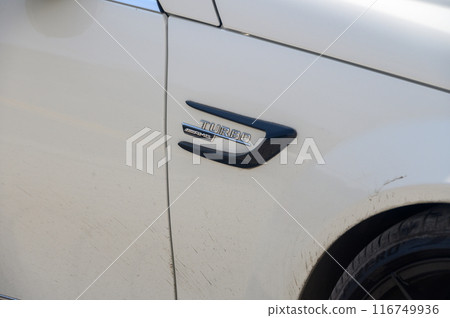 Gizelyurt Cyprus 02.08.2024 front fender and headlight fender of a Mercedes car 3 116749936