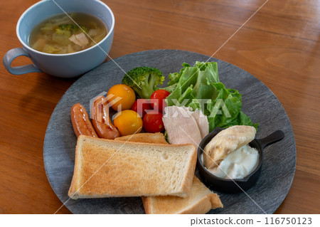 Healthy toast breakfast Healthy toast breakfast 116750123