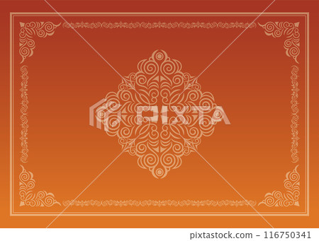 Classic, elegant and gorgeous decorative frame, gradient orange Classic, elegant and gorgeous decorative frame, gradient orange 116750341
