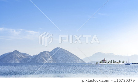 冬季浮禦洞洞爺湖 16:9 洞爺湖町 冬季浮禦洞洞爺湖 16:9 洞爺湖町 116750379