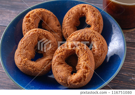 Donuts on a plate 116751080