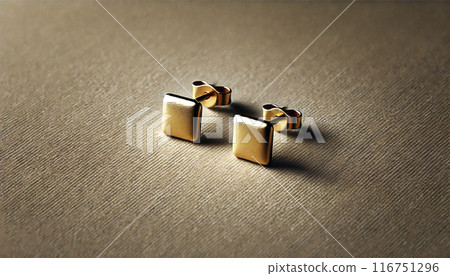 Precious metal gold earrings 116751296