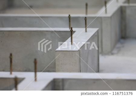 Concrete foundation of the house 116751376