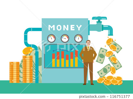 Illustration of how to make money 116751377