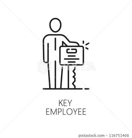 Key employee, job search and recruitment line... - Stock Illustration ...
