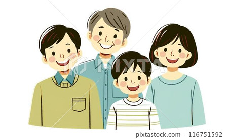 Four happy families 116751592