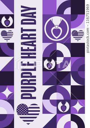 National Purple Heart Day. August 7. Holiday concept. Template for background, banner, card, poster 116751969