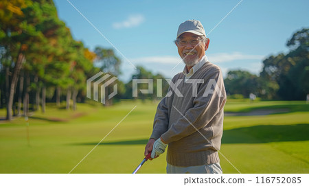 打高爾夫球的老人 116752085