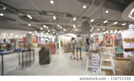 Abstract blur interior background or defocused shopping mall of department store. 116752388