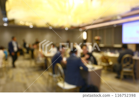 Blurred image of a seminar in international business background. 116752398
