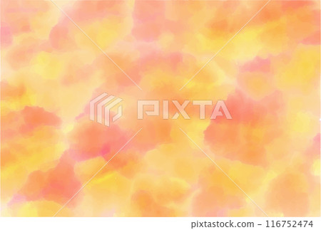 水彩橘色日本紙背景 116752474