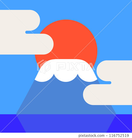 Vector illustration of Mt. Fuji and haze 116752519