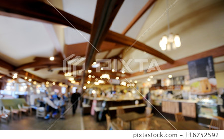 Wide Angle Abstract blur interior background or defocused shopping mall of department store. 116752592