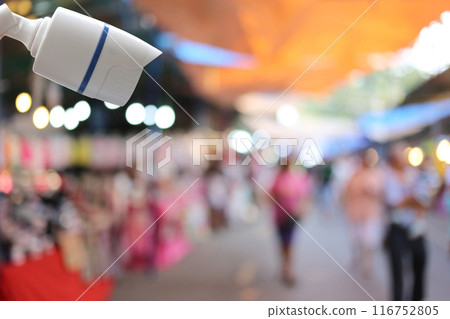 CCTV tool in outdoor market fair Equipment for security systems. 116752805