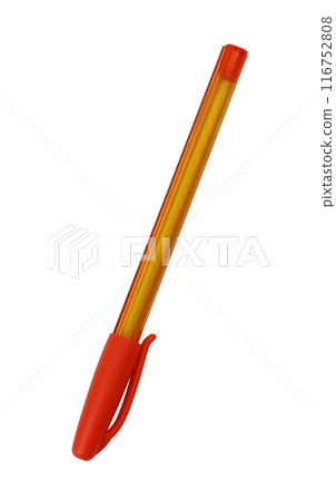 Red pen isolated on white background. 116752808