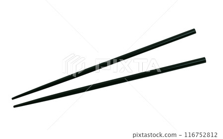 Wooden chopsticks are used as eating utensils. Wooden chopsticks are used as eating utensils. 116752812