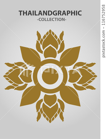 Vector element ethnic decorative ornament ethnic thai illustration Vector element ethnic decorative ornament ethnic thai illustration 116752958