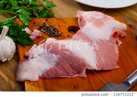 Raw pork meat secreto 116753222