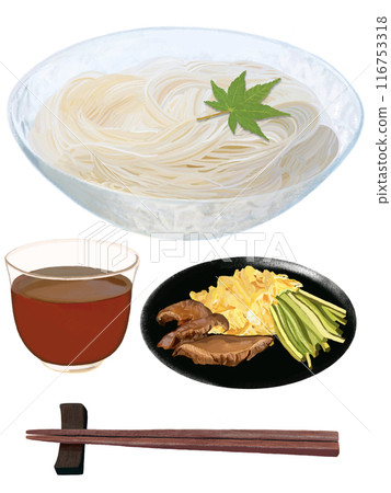 素麵（含食材、麵湯、楓葉、筷子） 116753318