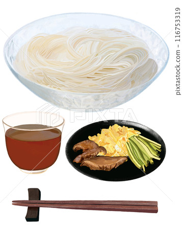 Somen noodles (includes ingredients, noodle soup, and chopsticks) 116753319