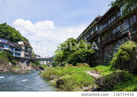 [郡上八幡] 從吉田川眺望郡上八幡的街景 116753438