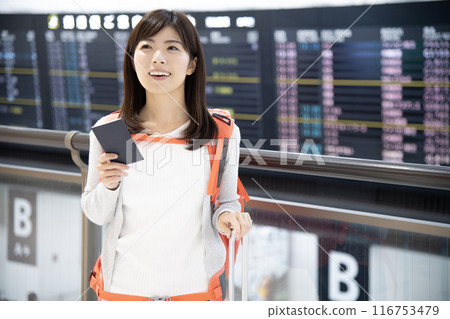 機場人員微笑 機場人員微笑 116753479