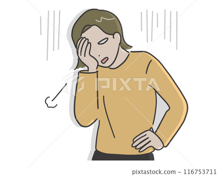 Very disappointed young woman in casual clothes (upper body) Very disappointed young woman in casual clothes (upper body) 116753711