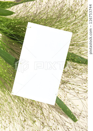 Flowers and business card mock-up, frame 116753744