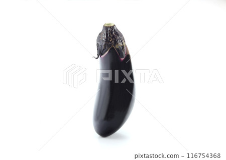 Fresh eggplant on white background 116754368
