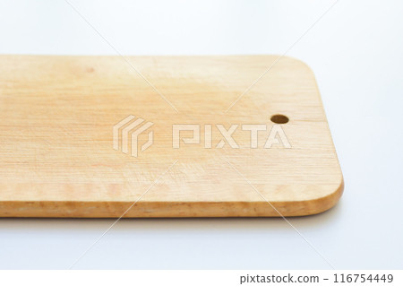wooden cutting board isolated on white background, plank wood in the kitchen wooden cutting board isolated on white background, plank wood in the kitchen 116754449