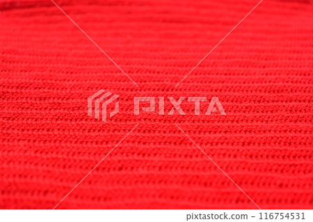 texture of red wool knitted yarn, woolen fabric background texture of red wool knitted yarn, woolen fabric background 116754531