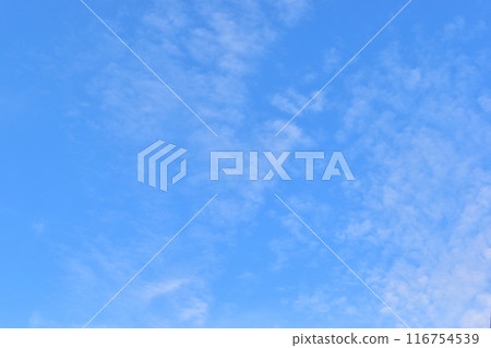 beautiful blue sky with white cloud, natural background in springtime 116754539