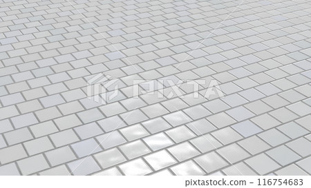 Diagonal view of white tile floor 1 Diagonal view of white tile floor 1 116754683